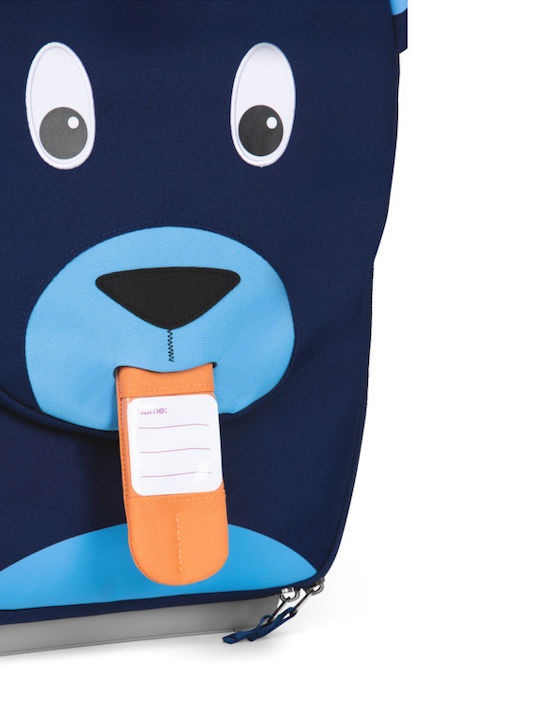 Affenzahn Bobo Bear Детска Куфар За Пътуване Кабинен Текстилен Син С 2 Колела Височина 30см