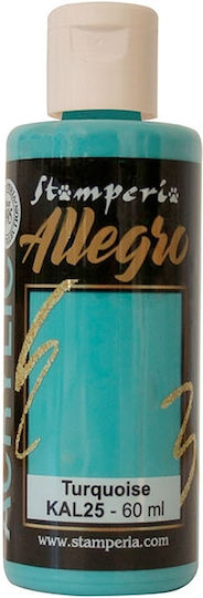 Stamperia Allegro Acrylic Paint Set in Turquoise color Turquoise 59ml 1pcs KAL25