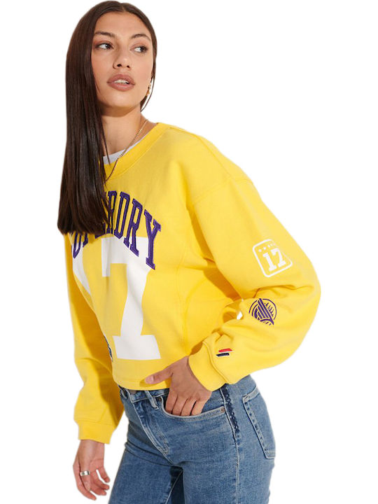 Cropped Women's Sweatshirt Yellow