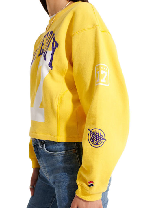 Cropped Women's Sweatshirt Yellow