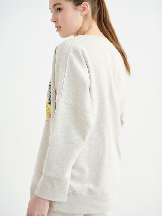 SugarFree Women's Long Sweatshirt Beige