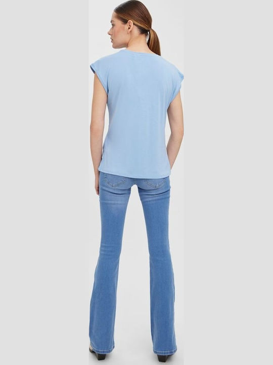 Vero Moda T-shirt Светлосин Камбанка