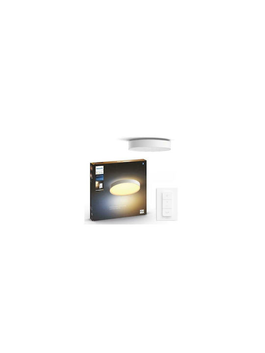 Philips Smart Πλαφονιέρα Οροφής 55.1εκ. Λευκή με Ενσωματωμένο LED και Τηλεχειριστήριο