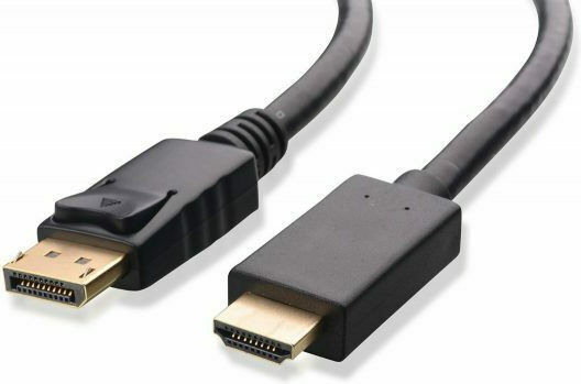 Powertech Cable DisplayPort male - HDMI male 2m Black (CAB-DP027)