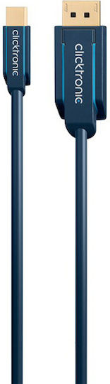 Clicktronic Cable DisplayPort male - mini DisplayPort male 1m Μπλε (70737)