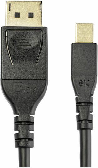 StarTech Cable DisplayPort male - mini DisplayPort male 2m Μαύρο (DP14MDPMM2MB)
