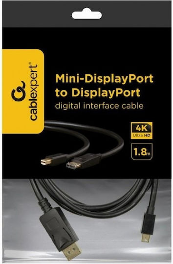 Cablexpert Kabel Mini-DisplayPort-Stecker - DisplayPort-Stecker 1.8m Schwarz (CCP-mDP2-6)