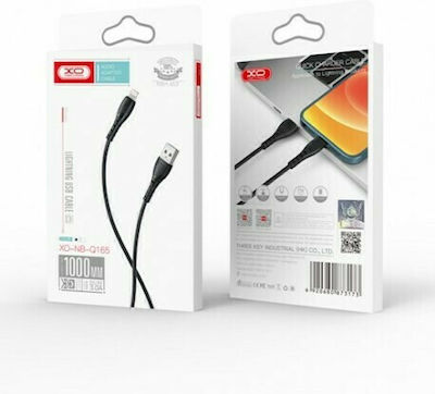 XO NB-Q165 USB to Lightning Cable Μαύρο 1m