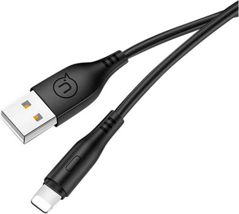 Usams US-SJ266 USB to Lightning Cable Μαύρο 1m (SJ266USB01)