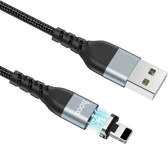 Hoco U96 Braided / Magnetic USB to Lightning Cable Μαύρο 1.2m