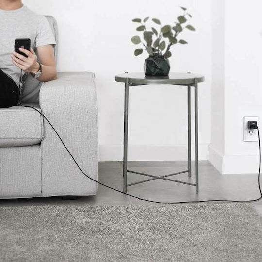 Aukey CB-AL05 Braided USB-A la Cablu Lightning Negru 2m