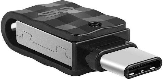 Silicon Power Mobile C31 16GB USB 3.1 Stick με σύνδεση USB-A & USB-C Γκρι