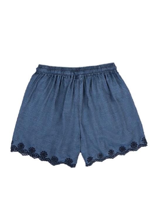 Pantaloni Scurți Pentru Femei Talie Înaltă Albastru