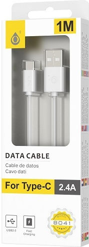 Moveteck Cablu USB 2.0 USB-C Masculin - USB-A Alb 1m 463.80418