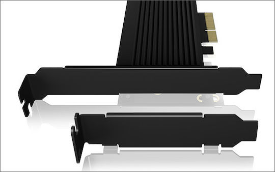 Icy Box M.2 PCIe Gen 4.0x4 To PCIe Gen 4.0x4 With Heat Sink Black (IB-PCI208-HS)