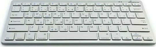 MediaRange MROS133-GR Fără fir Bluetooth Tastatură cu touchpad Greacă Argintiu