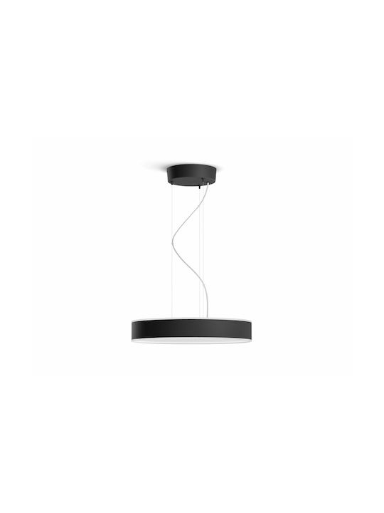 Philips Enrave Pendant Light LED Suspension with Warm to Cool White Light Black