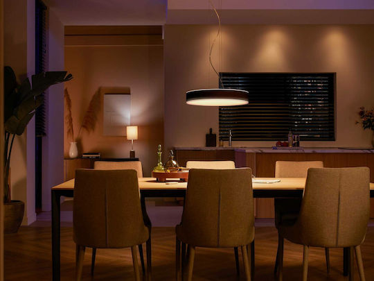 Philips Enrave Ρυθμιζόμενο Κρεμαστό Φωτιστικό Μαύρο LED με Ρυθμιζόμενο Λευκό Φως 42.5εκ.