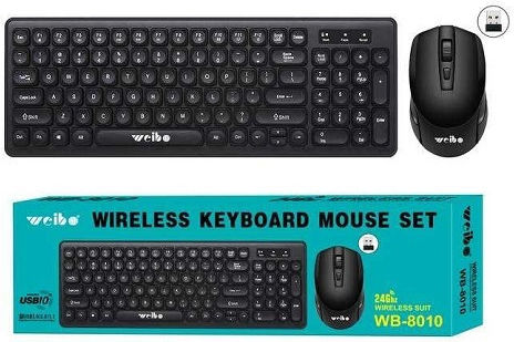 Weibo WB-810 Ασύρματο Σετ Πληκτρολόγιο & Ποντίκι Αγγλικό US