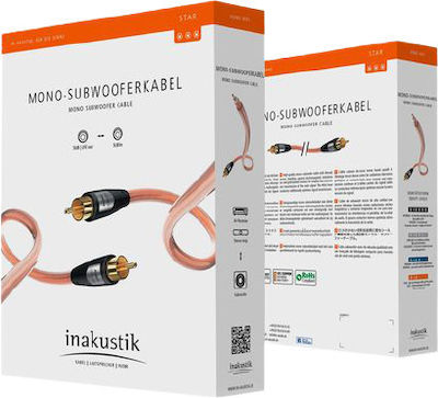 Inakustik Star Mono Subwoofer Cable RCA male - RCA male 12m (003083121)