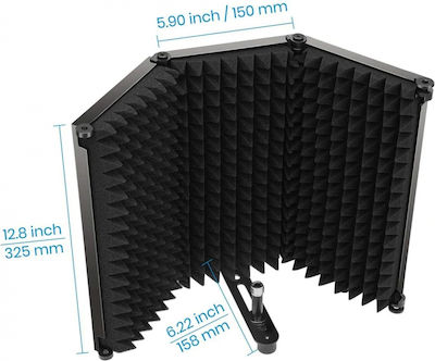 Moukey MPF-UBK3 Sound Absorbing Panel Pyramid L45xW32.5cm Black