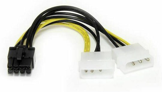 StarTech 4-Pin Molex - 8-Pin PCIe Cable 0.15m Multicolour (LP4PCIEX8ADP)