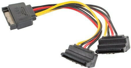 Lanberg 15-Pin Sata - 15-Pin Sata Kabel 0.15m Mehrfarbig (CA-SASA-10CU-0015)