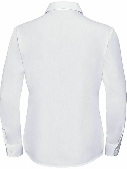 Russell Europe Women's Monochrome Long Sleeve Shirt White