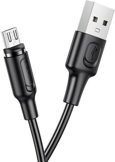 Borofone BX41 Magnetic USB 2.0 to micro USB Cable Μαύρο 1m