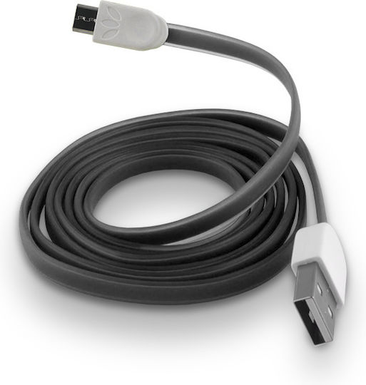 Forever Flat USB 2.0 to micro USB Cable Black 1m (5900495327192)
