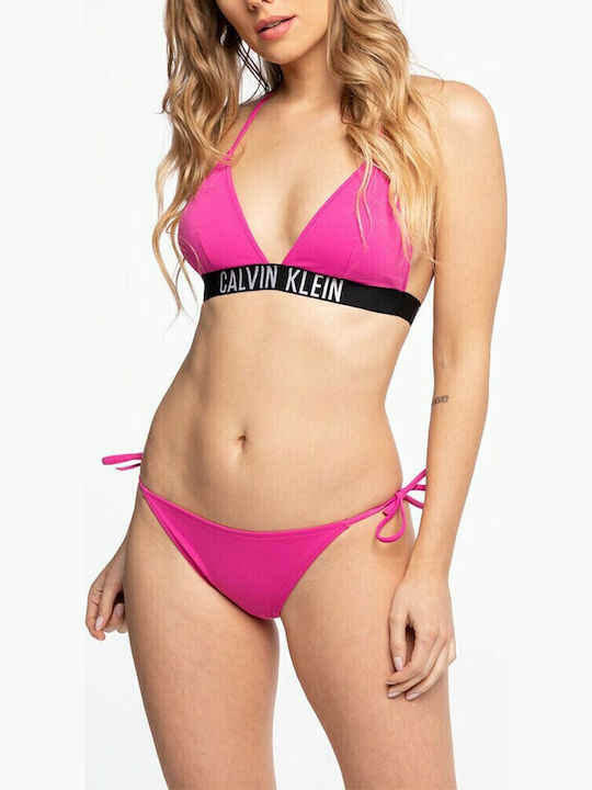Bikini Slip Cu Dantelă Fuchsia