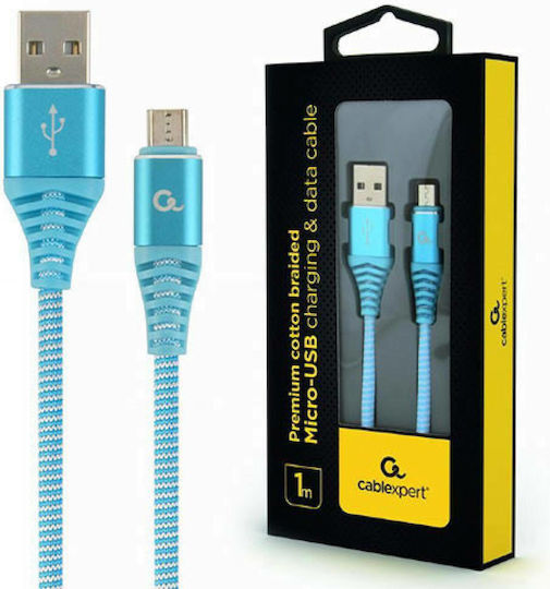 Gembird Regulär USB 2.0 auf Micro-USB-Kabel Blau 1m (CC-USB2B-AMMBM-1M-VW) 1Stück