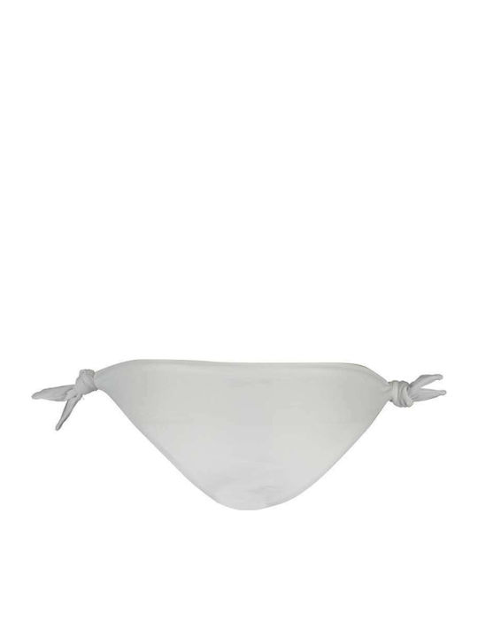 Bikini Slip με Κορδονάκια Λευκό