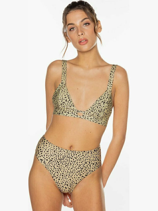 Ur An Animal Bikini Slip Talie Înaltă Animal Print