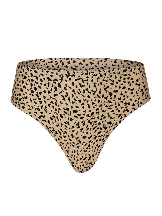 Ur An Animal Bikini Slip Talie Înaltă Animal Print