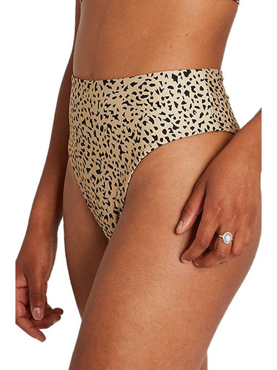 Ur An Animal Bikini Slip Talie Înaltă Animal Print