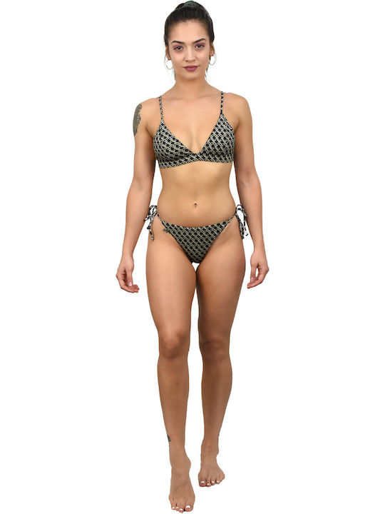 BP-3147 Bikini Slip with Laces Black
