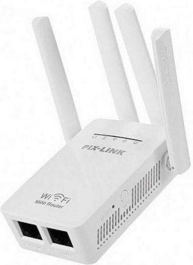 Pix-Link LV-WR09 WiFi Extender Single Band (2.4GHz) 300Mbps White