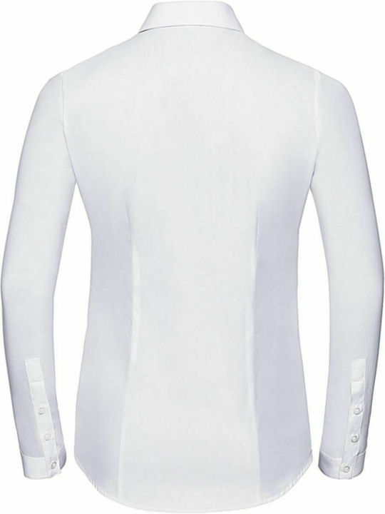 Russell Europe R-962F-0 Women's Monochrome Long Sleeve Shirt White R-962F-30