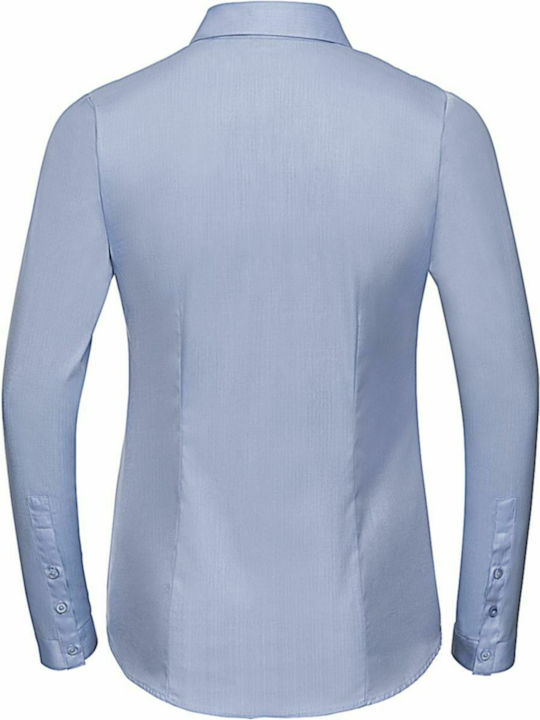 Russell Europe Women's Monochrome Long Sleeve Shirt Light Blue