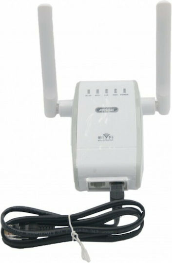 Andowl Q-A225 Wi-Fi Verstärker Einzelband (2,4 GHz) 300 Mbit/s mit 2 Ethernet-Anschlüssen