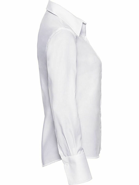 Long Sleeve Women's Cotton Shirt White