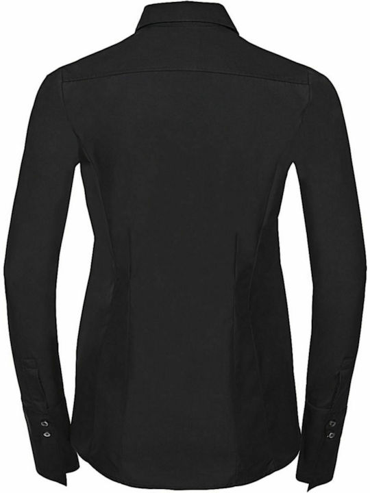 Russell Europe R-960F-0 Women's Monochrome Long Sleeve Shirt Black R-960F-36