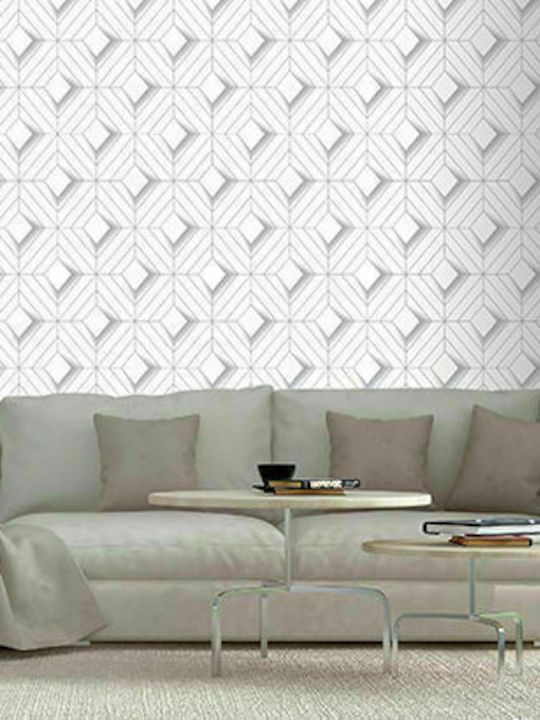 Wallpaper Galactik Vinyl Silver L1000xW53cm Washable