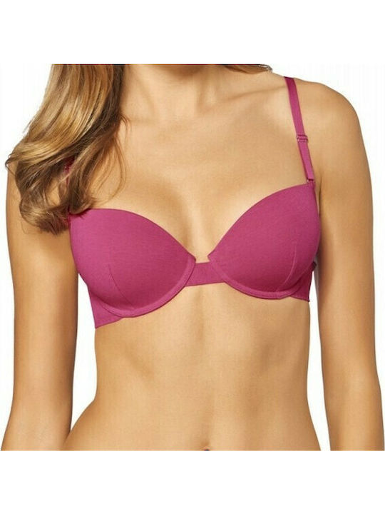 24/7 Cotton WHP Φούξια Σουτιέν με Ελαφριά Ενίσχυση & Μπανέλες