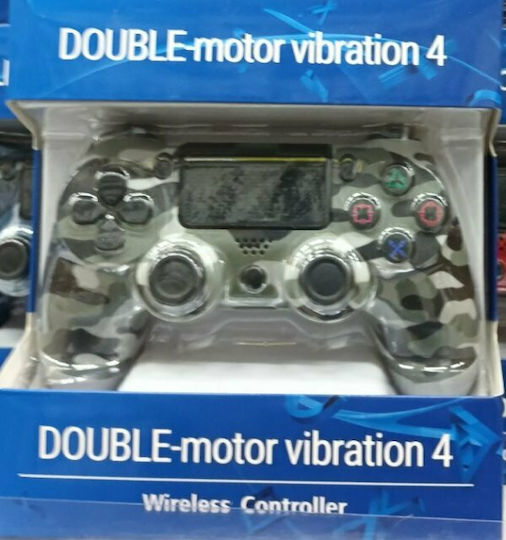 Double Motor Vibration 4 Wireless Gamepad for PS4 Camo Green