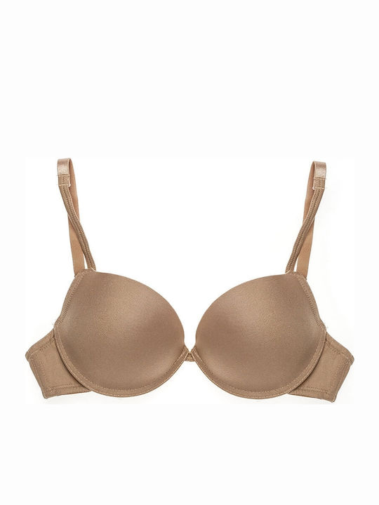 Luna Secret Push Up Bra Underwire Beige