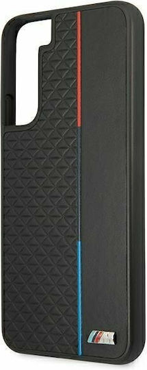 BMW Hard M Collection Triangles Back Cover Piele artificială Negru (Galaxy S22+ 5G - Galaxy S22+ 5G)