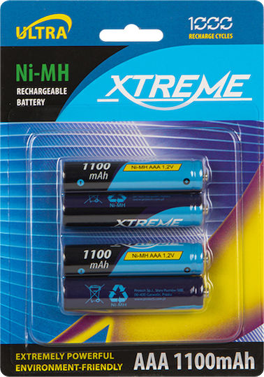XTREME Презареждащи батерии AAA Ni-MH 1100mAh 1.2V 4бр