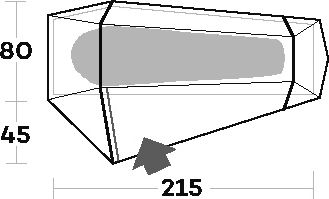 Ferrino Lightent Pro 1 Camping Tent Tunnel White with Double Cloth 4 Seasons for 1 Person Waterproof 3000mm 215x115x80cm